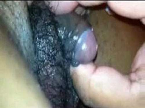 Amazing webcam ebony with huge hairy clitoris