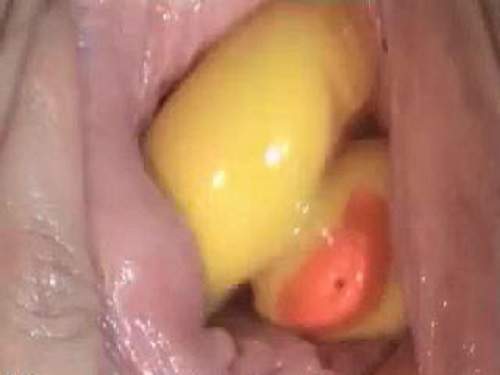 Crazy webcam gaping pussy girl double duck toy insertion
