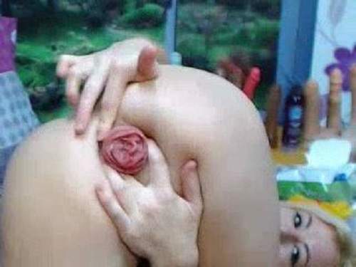 Amazing webcam show milf stretching colossal anus prolapse