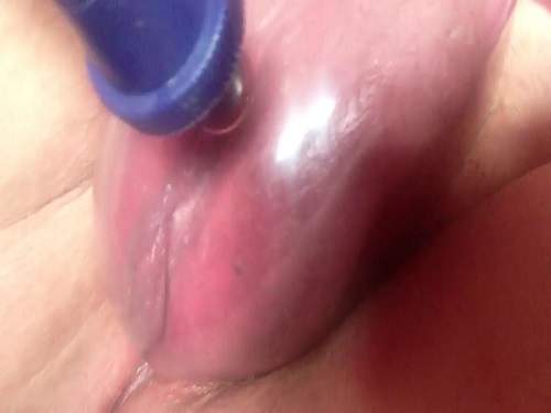 Granny hot close up vaginal pumping homemade
