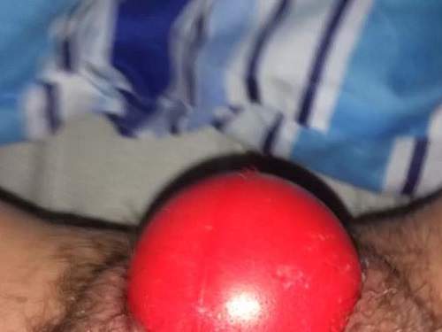 depraved girl ball inserted,crazy chick ball deep penetrated into hairy pussy,wife with hairy cunt,pov amateur scene,pov home scene,hairy cunt very close