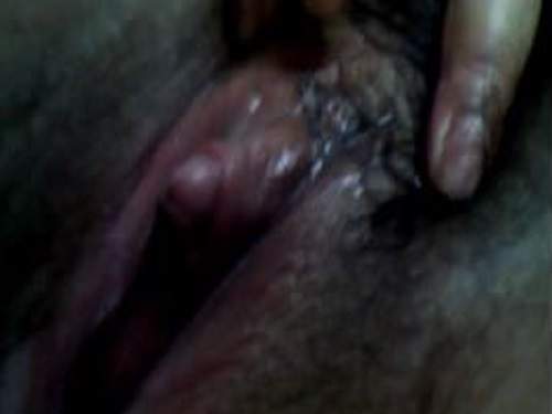 Japanese slut with sweet big clitoris close up