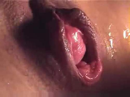 pumping pussy,dildo insertion in asshole,huge labia,big pussy pumping kinky girl