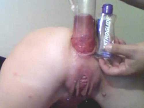 anal prolapse pump,huge anal prolapse,giant prolapse games,prolapse pump closeup,fisting anal,bottle fuck