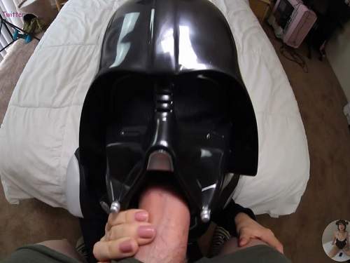 Darth Vader blowjob porn and gets facial