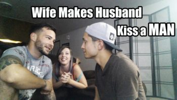 mandybabyxxx wife makes husband kiss a man – mandybabyxxx – Kissing, threesome