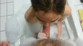 Fucking Bubble Bath – KittyLuv – deepthroat, Blowjob