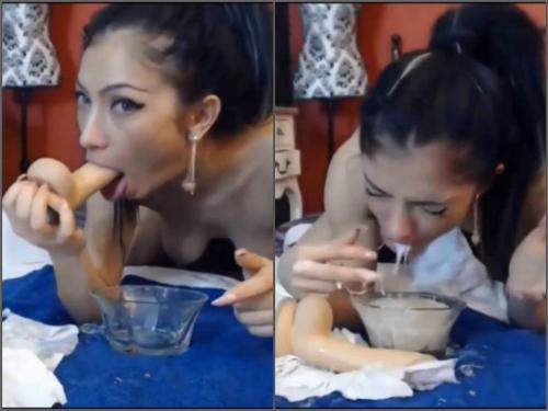 Many hot camgirls vomit and puke porn during deepthroat fucked solo