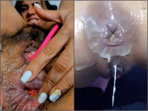 Sweet shitting anal rosebutt and gape compilation closeup webcam