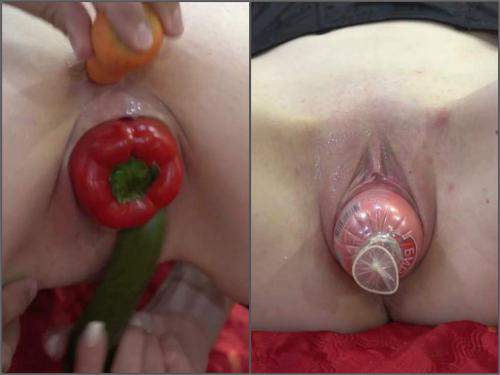Sexy Crazy Couple vegetable sex,vegetable penetration,ruined pussy,pepper in pussy,sausage porn,sausage penetration,food xxx,food porn,russian couple xxx