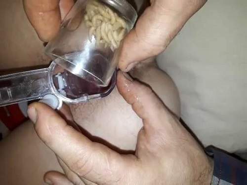 A glass full of maggots in hairy pussy wife horny wife