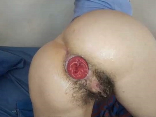 dildo anal,dildo sex,dildo penetration,anal prolapse,large labia,hairy pussy,hairy ass,hairy anal