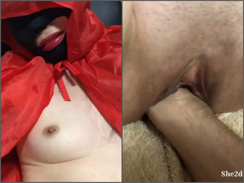 Japanese Little Red Riding Hood She2do100 gets fisted vaginal