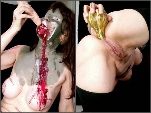 Brazilian_Miss Monster and goddess in Halloween night,Brazilian_Miss food stuffing,Brazilian_Miss vegetable anal,hairy pussy,halloween porn,halloween anal,zombie porn,pumpkin anal