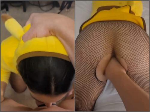 Missyfit11 Taking Pikachu Home from a Halloween Party and Destroying her Pussy