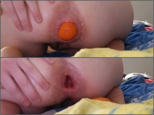 Hot pornstar Zoey Parks Stretching my ass with orange and dildos