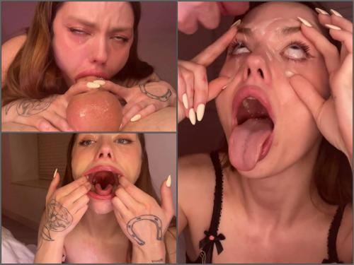 Ultrasadslut Insane sloppy 69 blowjob and extreme deepthroat facefucking webcam