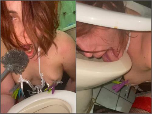 Elena917 Lick dirty toilet – extreme humiliation – Premium user Request